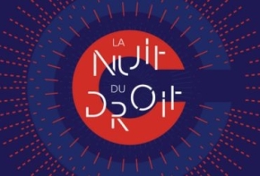 Affiche sur laquelle apparaît le texte :  la nuit du droit